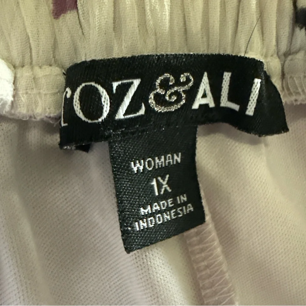 Roz & Ali Floral Maxi Skirt in Purple and White - Picture 6 of 6